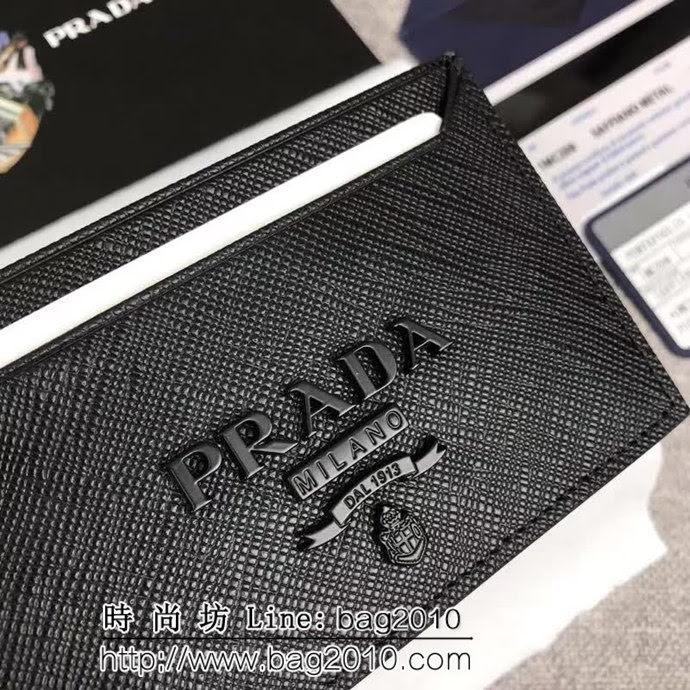 PRADA普拉達 專櫃最新款 十字紋牛皮 女士小卡包 1MC208 DD1240